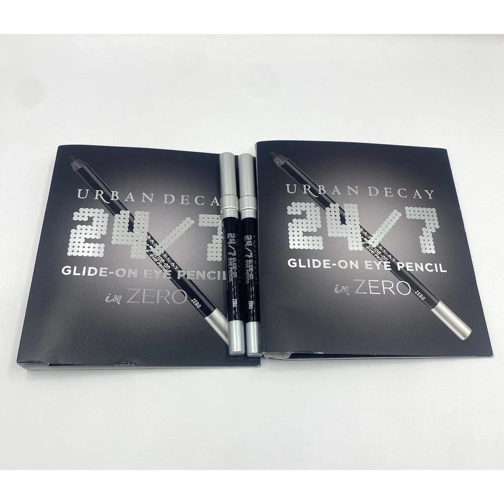 2x Urban Decay 24/7 Glide On Waterproof Eye Pencil Liner in Zero Mini Size 0.3oz